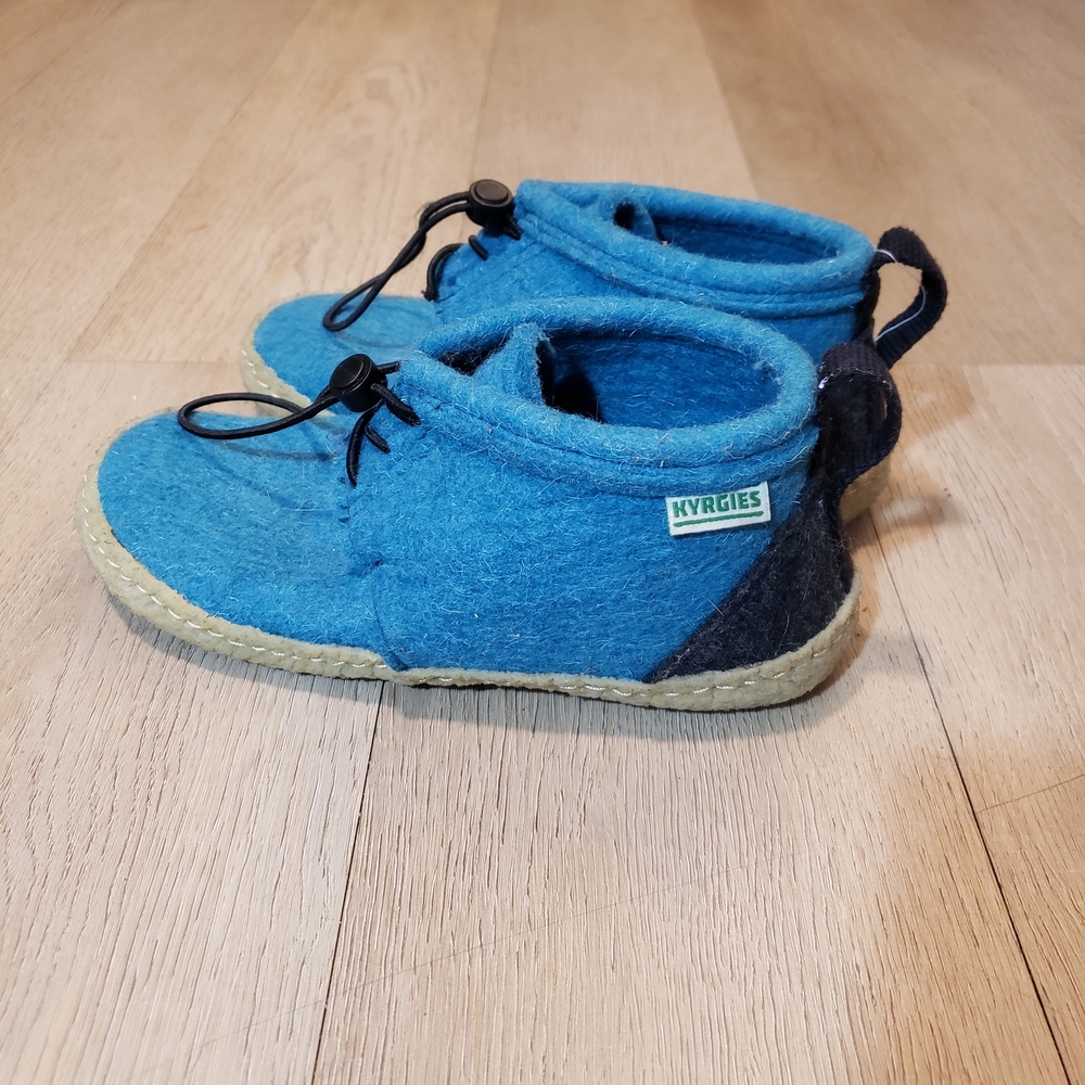 Blue Wool Kids Slippers